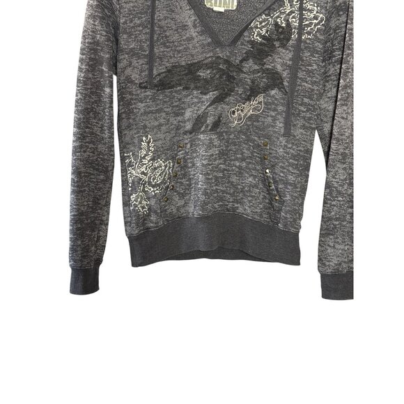 Billabong Womens Hoodie Hooded Sweatshirt Y2K Vintage Embroidered Size M Grunge - Picture 3 of 6